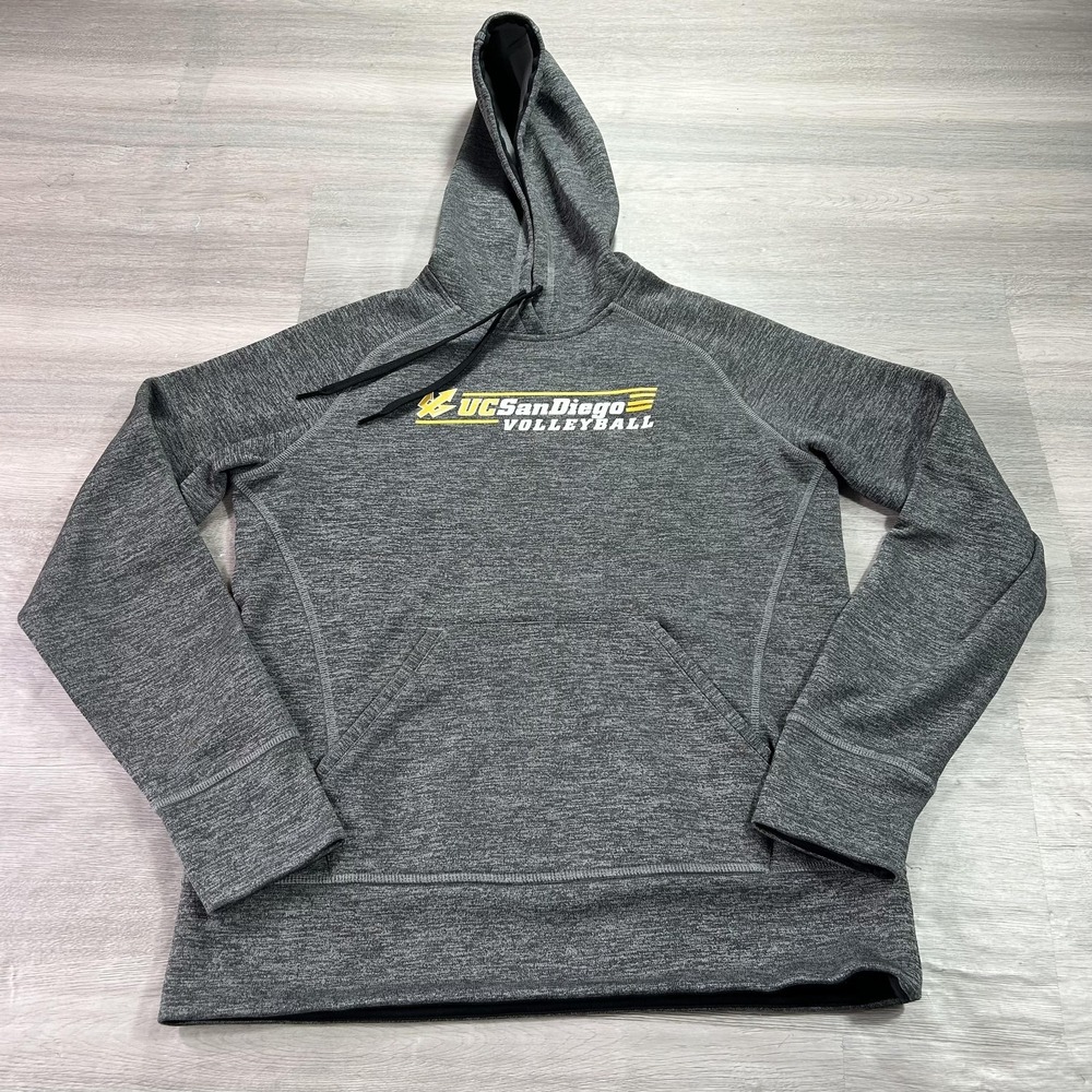 UC San Diego Tritons Hoodie Womens Medium Gray NCAA Volleyball Adidas Climawarm